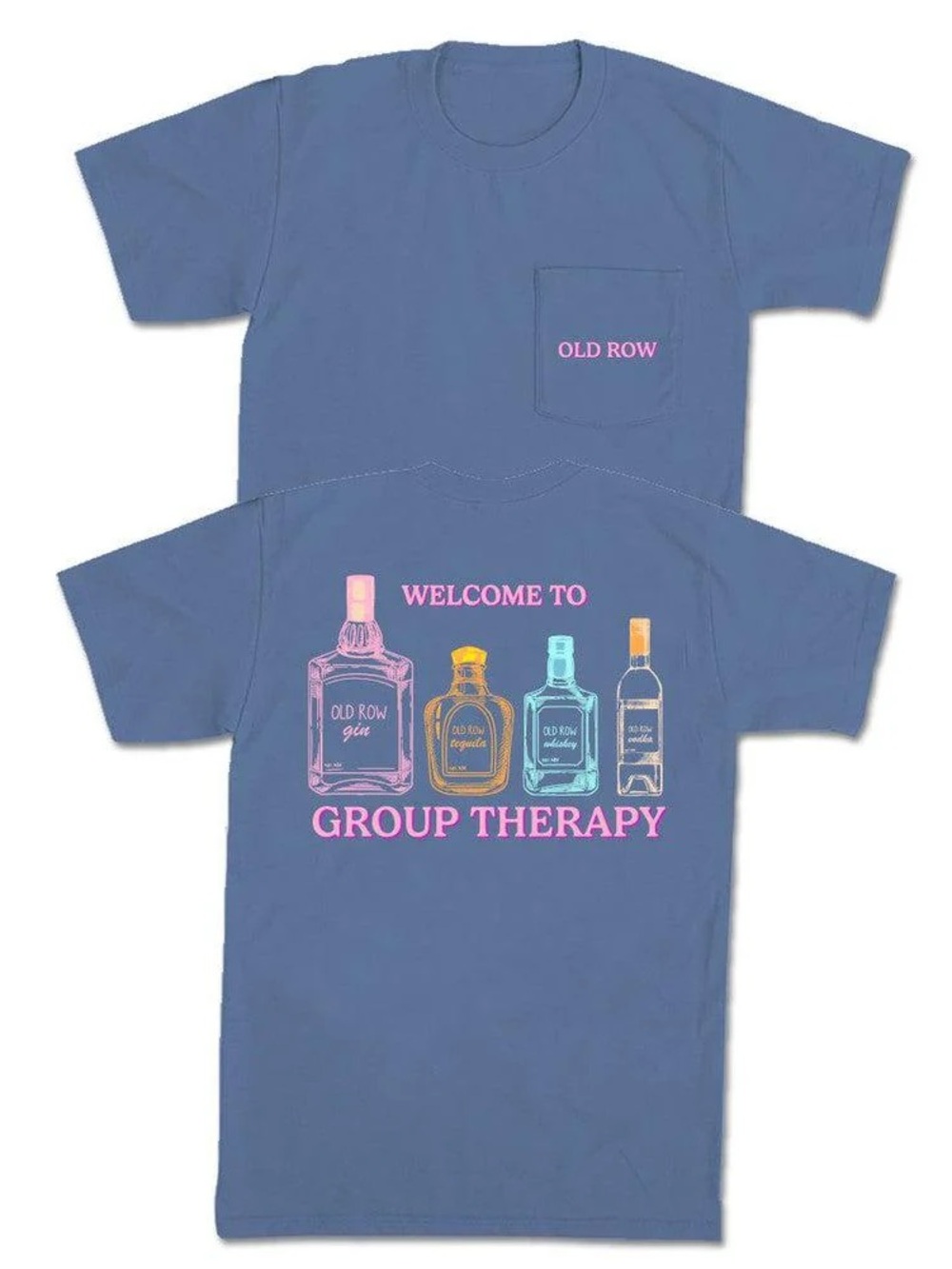 Old Row Group Therapy Pocket Graphic T-Shirt Size XXL great cond smoke pet free